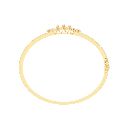 Melis 150Ct Split Shank Marquise Cut Kada Lab Diamond Bracelet