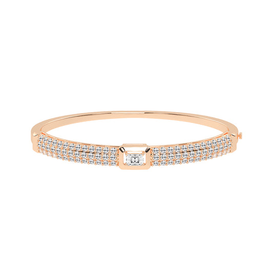 Eira 3Ct Four Row Radiant Cut Kada Lab Diamond Bracelet