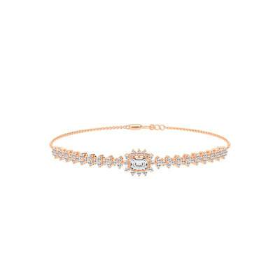 Delistreve Split Shank Round Cut Delicate Lab Diamond Bracelet