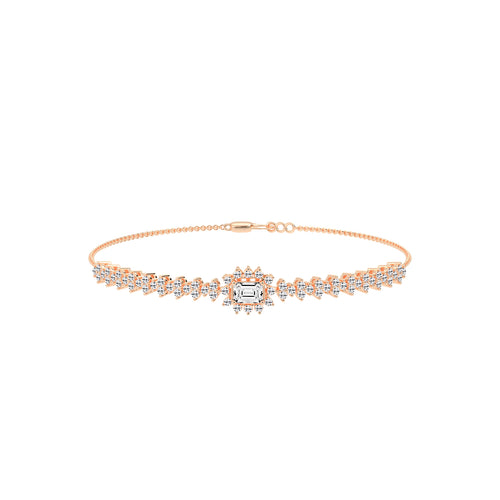 Delistreve Split Shank Round Cut Delicate Lab Diamond Bracelet