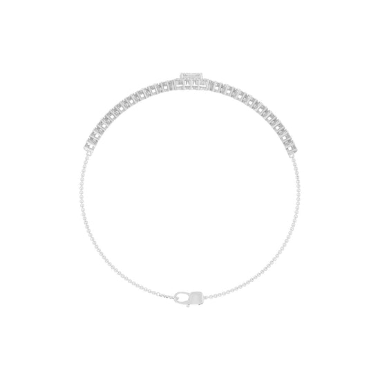 Delistreve Split Shank Round Cut Delicate Lab Diamond Bracelet