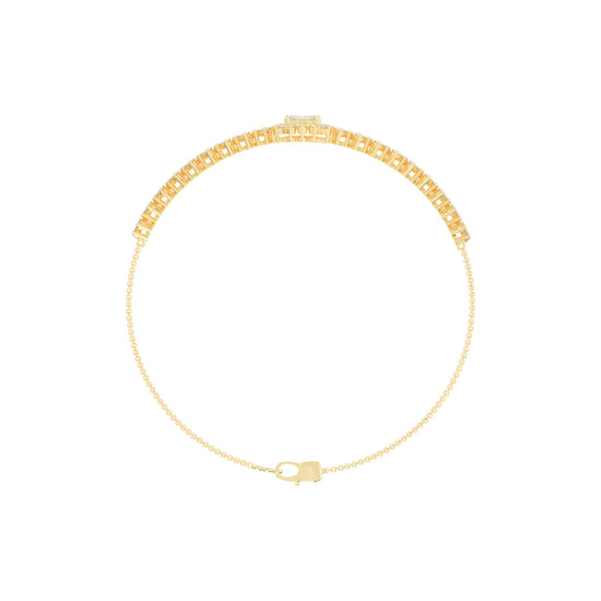 Delistreve Split Shank Round Cut Delicate Lab Diamond Bracelet