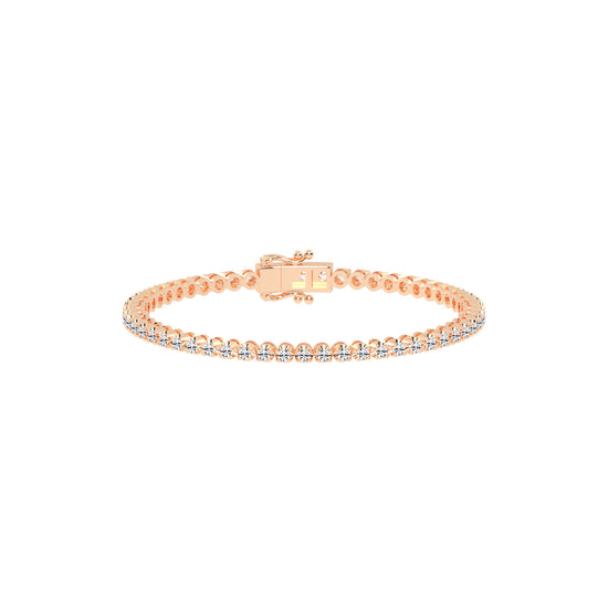 Viora 150Ct Miracle Setting Round Cut Tennis Lab Diamond Bracelet
