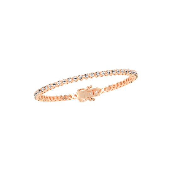 Viora 150Ct Miracle Setting Round Cut Tennis Lab Diamond Bracelet