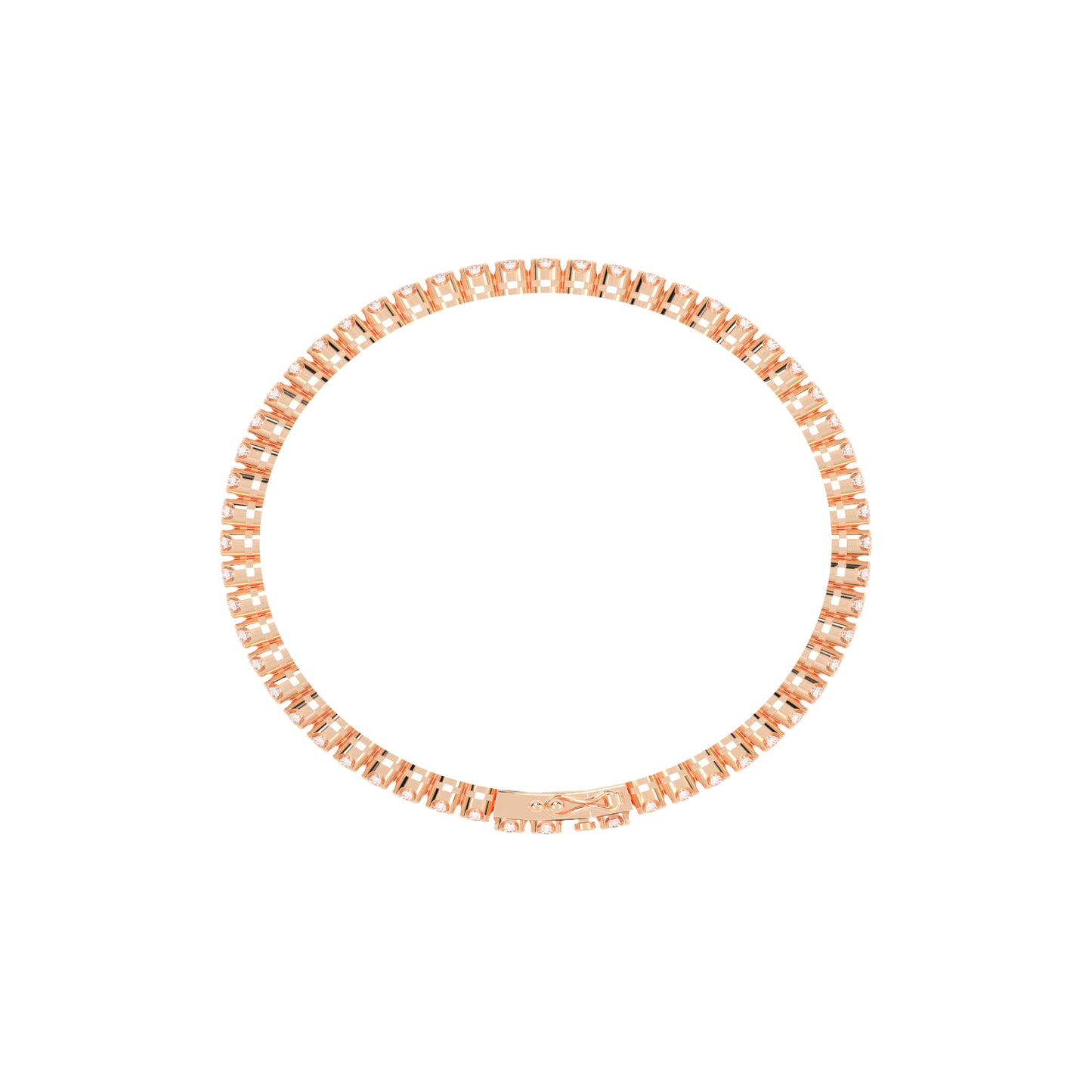 Viora 150Ct Miracle Setting Round Cut Tennis Lab Diamond Bracelet
