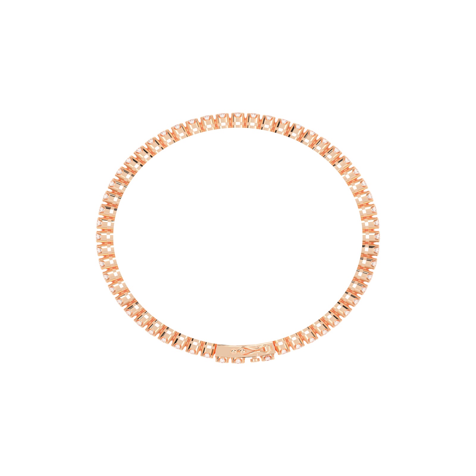 Viora 150Ct Miracle Setting Round Cut Tennis Lab Diamond Bracelet