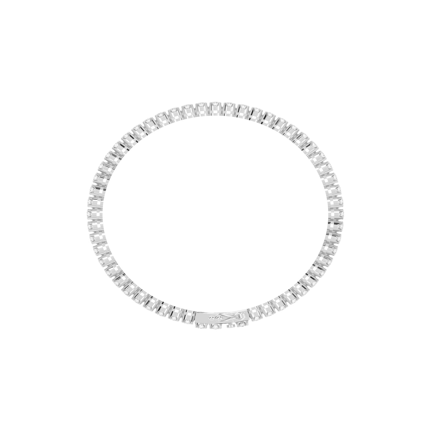 Viora 150Ct Miracle Setting Round Cut Tennis Lab Diamond Bracelet
