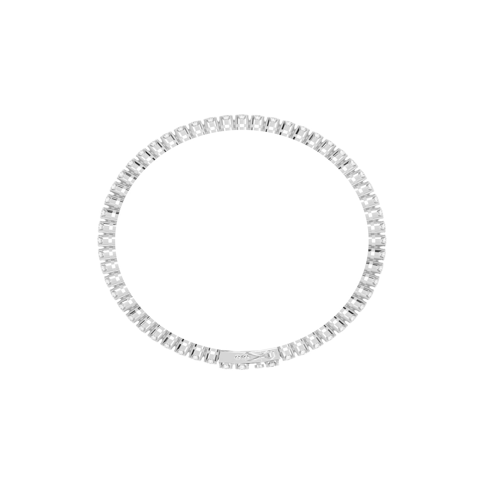 Viora 150Ct Miracle Setting Round Cut Tennis Lab Diamond Bracelet