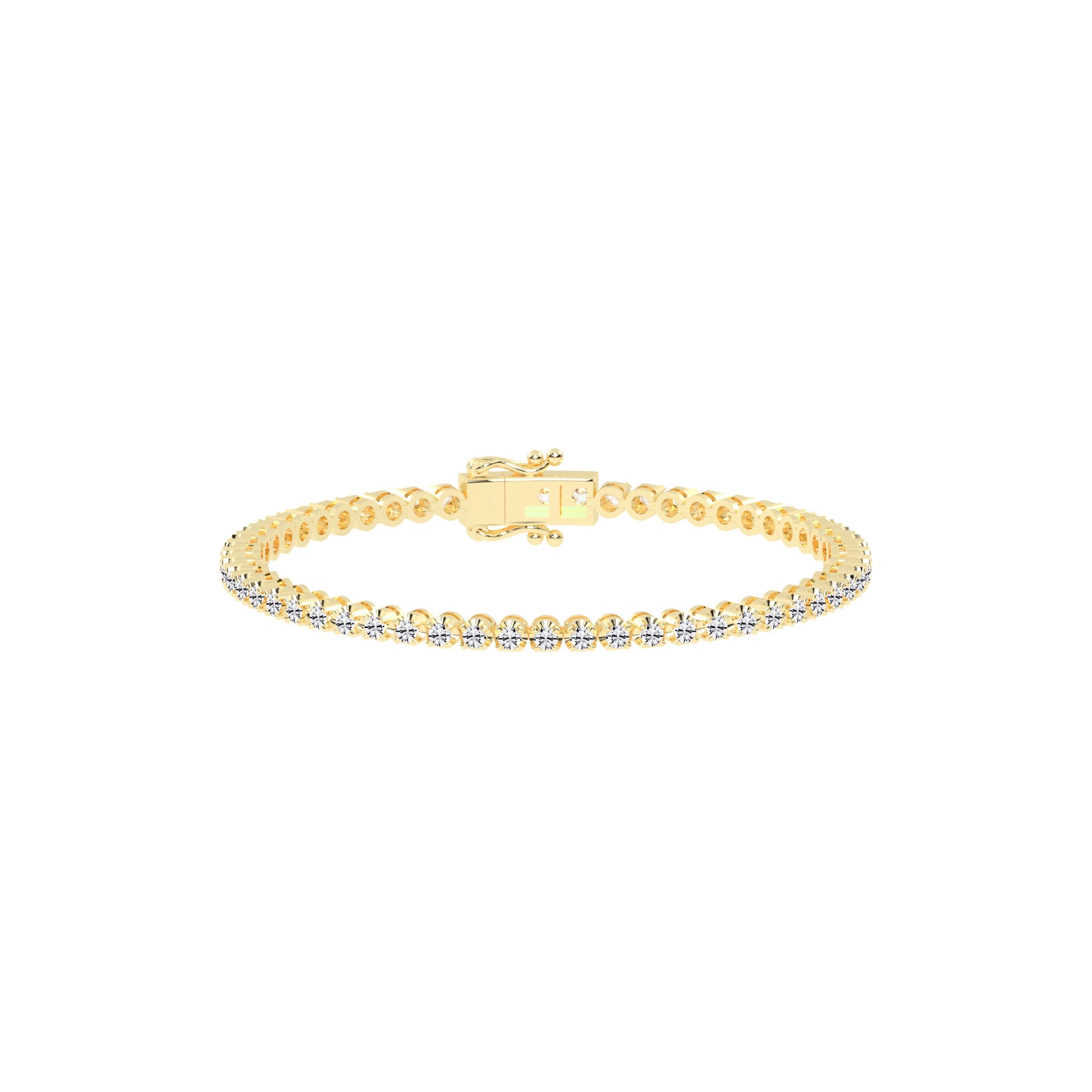Viora 150Ct Miracle Setting Round Cut Tennis Lab Diamond Bracelet