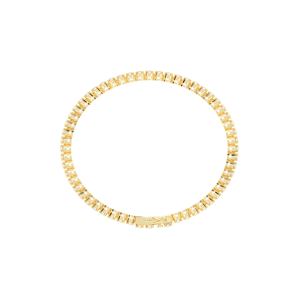 Viora 150Ct Miracle Setting Round Cut Tennis Lab Diamond Bracelet