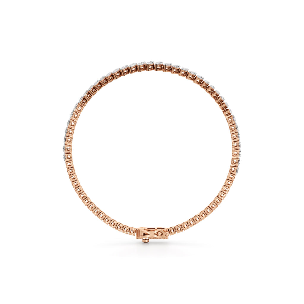 Luminous Marquise  Round Diamond Bracelet