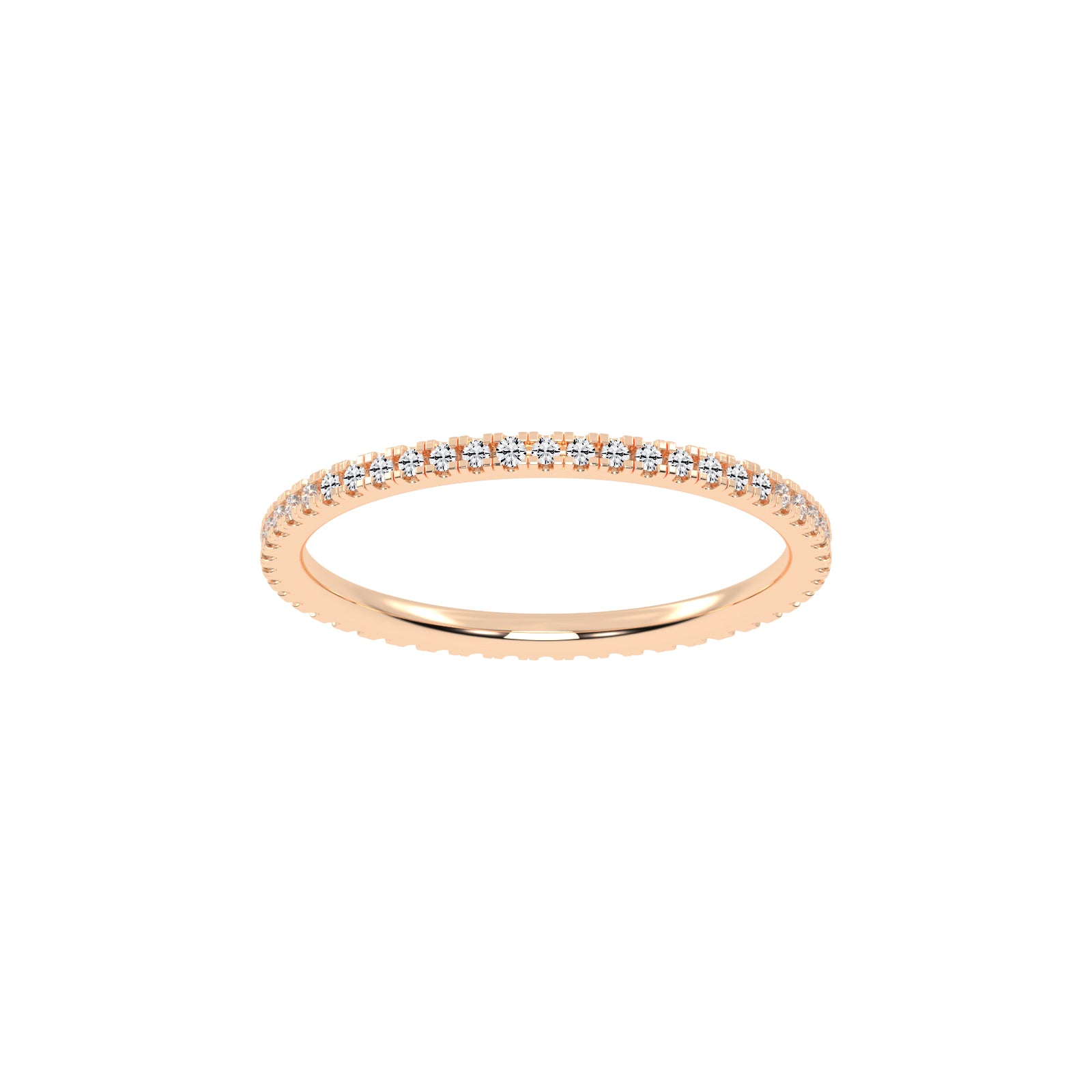 Lustria shared prong eternity lab diamond ring