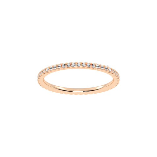 Lustria shared prong eternity lab diamond ring