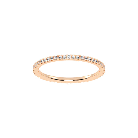 Lustria shared prong eternity lab diamond ring