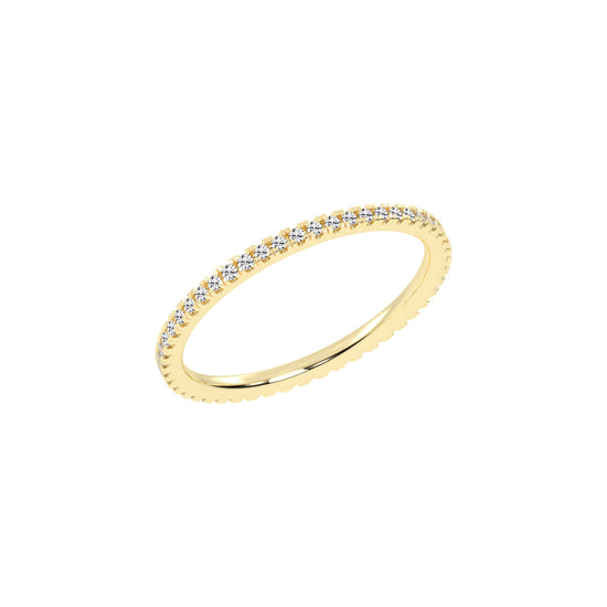 Lustria shared prong eternity lab diamond ring
