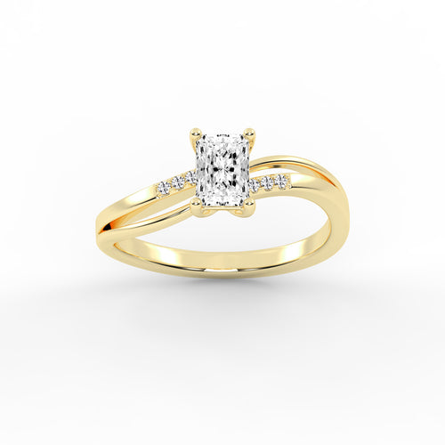 Lavenza  Furay radiant cut classic lab diamond ring