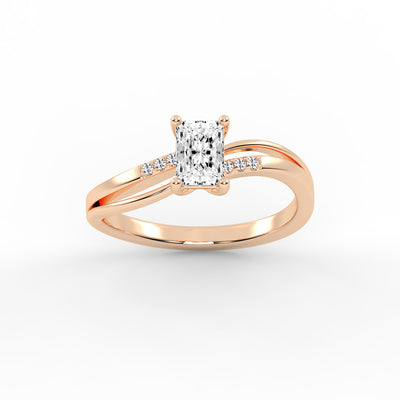 Lavenza  Furay radiant cut classic lab diamond ring