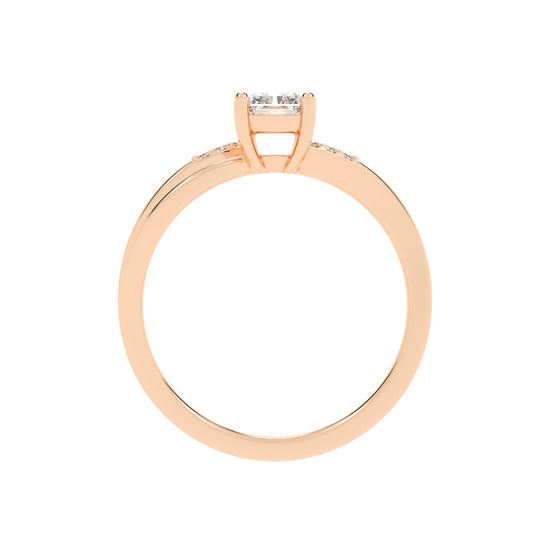 Lavenza  Furay radiant cut classic lab diamond ring