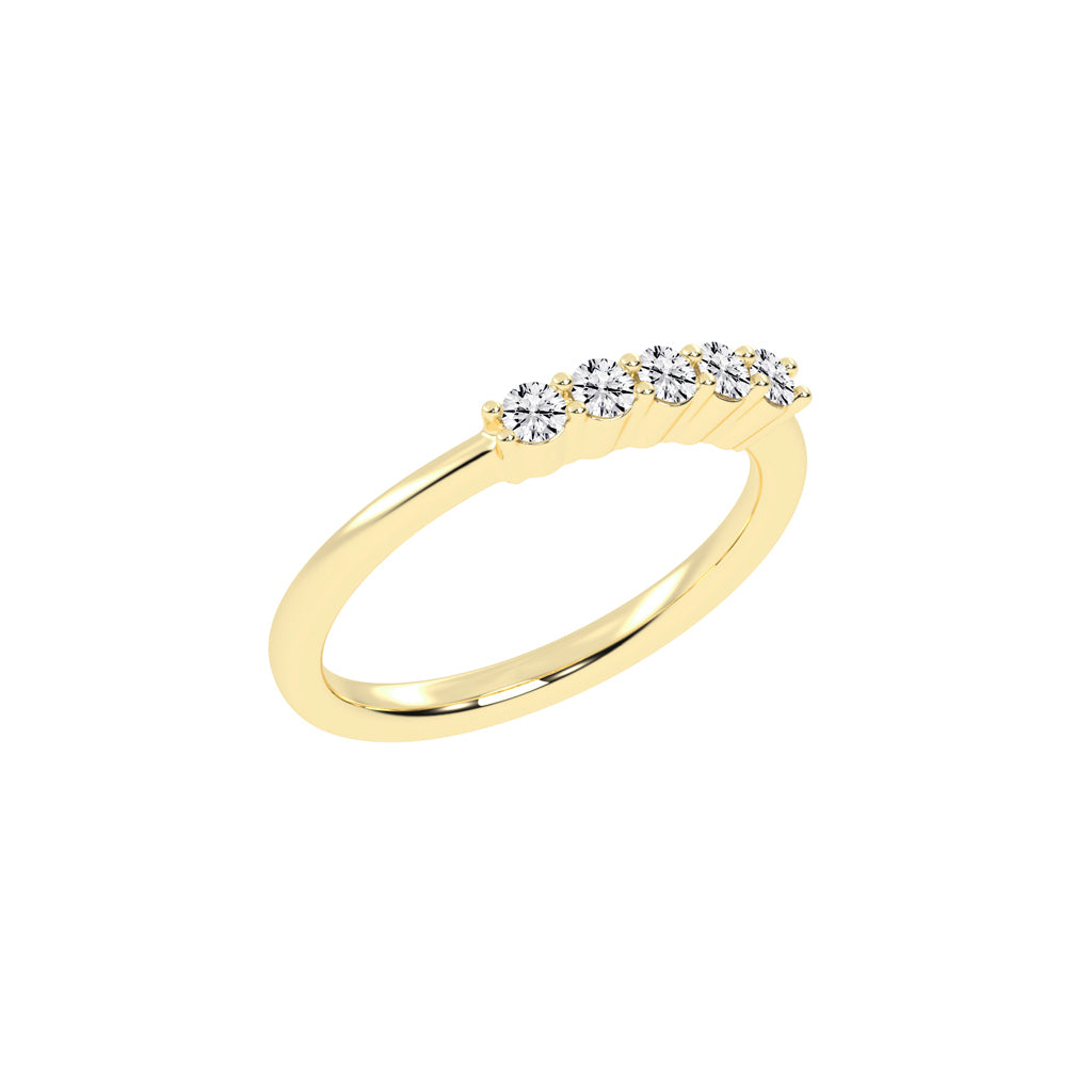 Aurelia 5 stone half eternity lab diamond ring