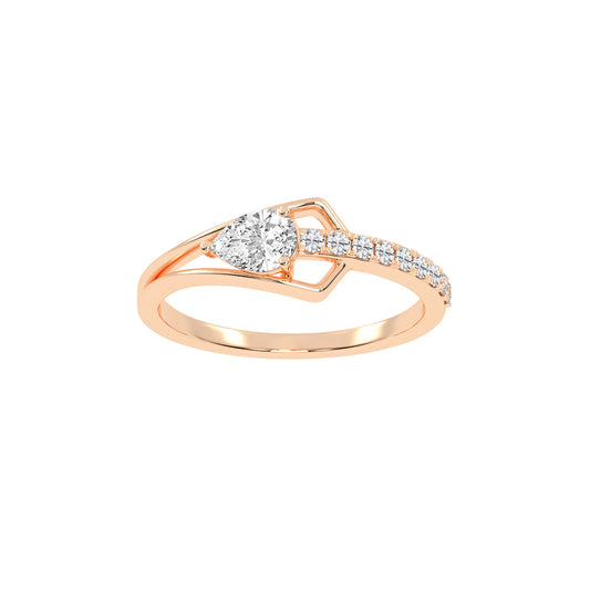 Celestia Curve  Teardrop Elegance Ring