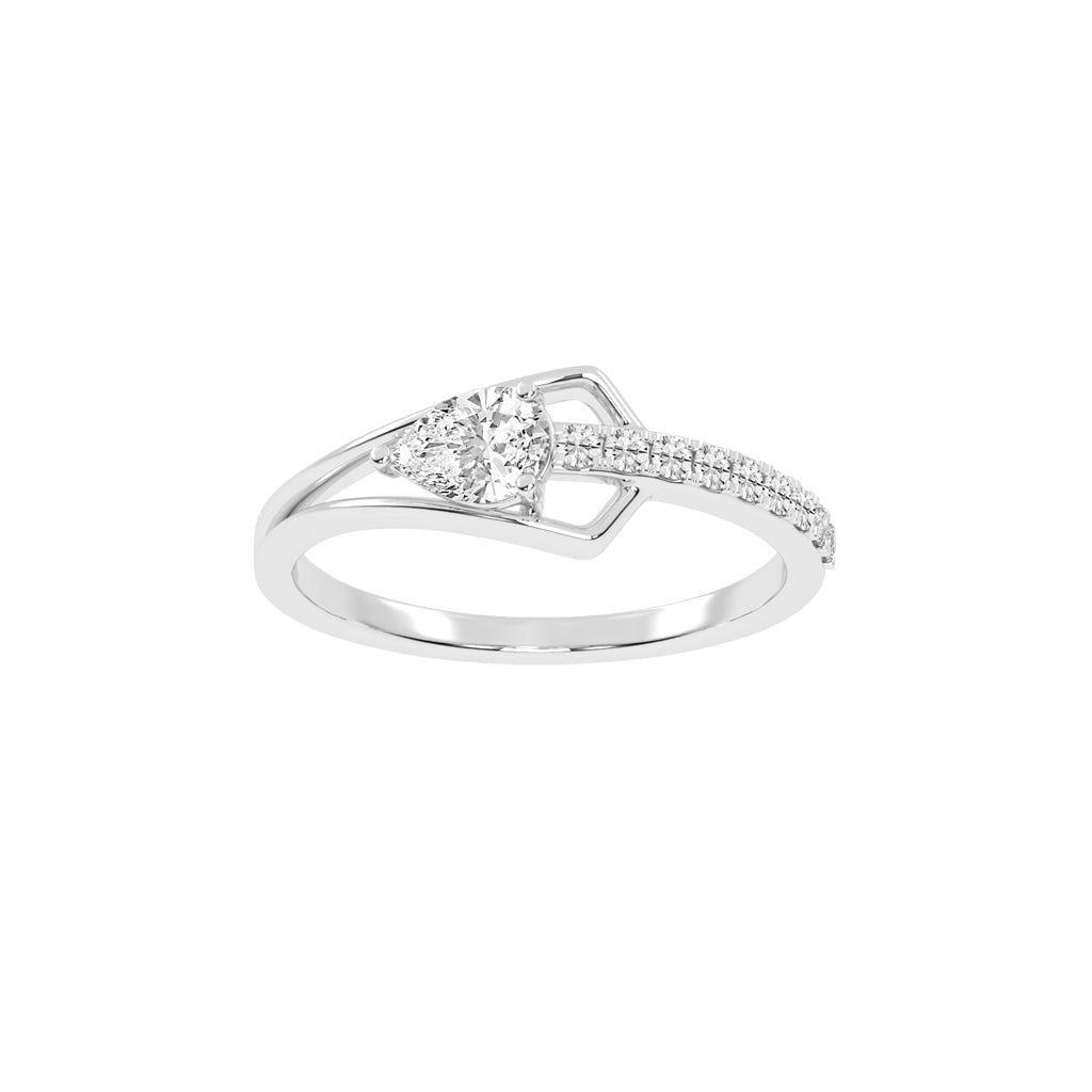 Celestia Curve  Teardrop Elegance Ring