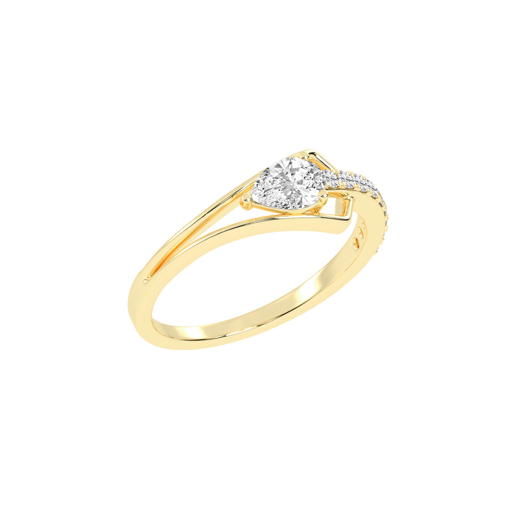 Celestia Curve  Teardrop Elegance Ring