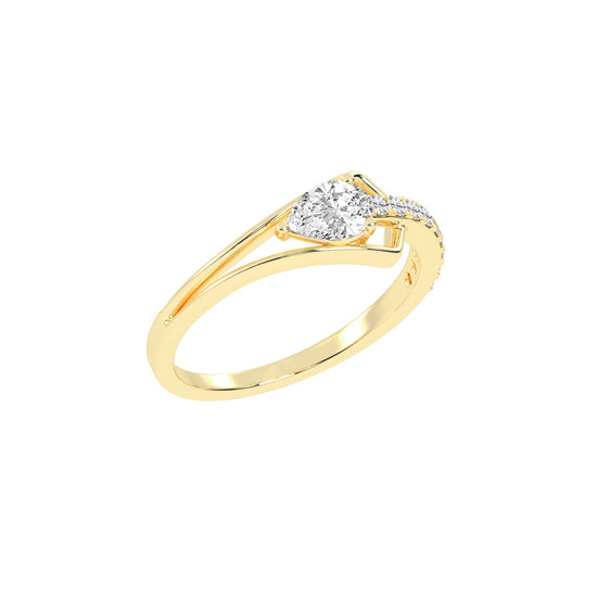 Celestia Curve  Teardrop Elegance Ring