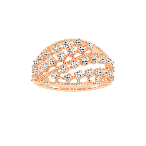 Veriana Queen style round cut classic lab diamond ring