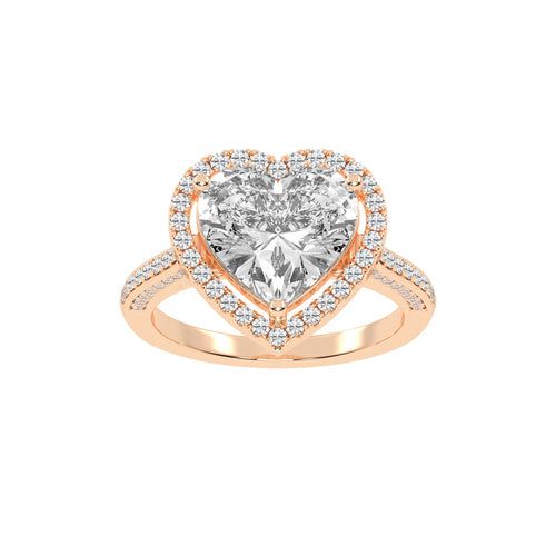 Luminous Heart Halo Ring