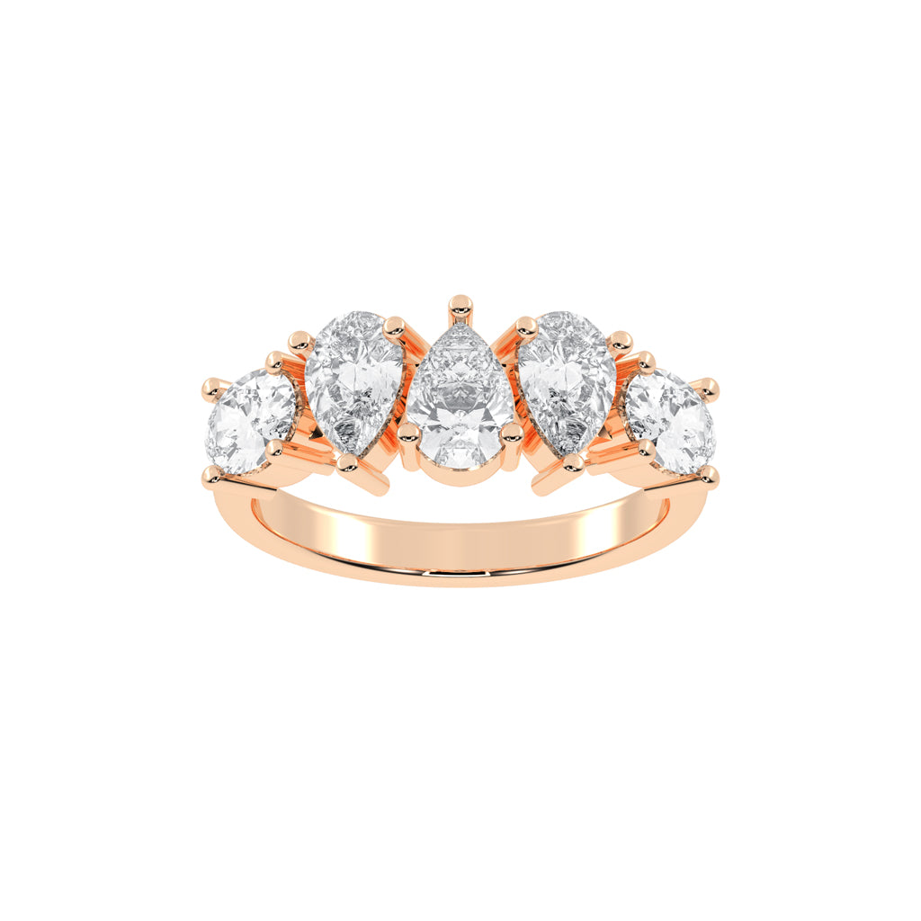 Lustrous PearShaped Diamond Ring