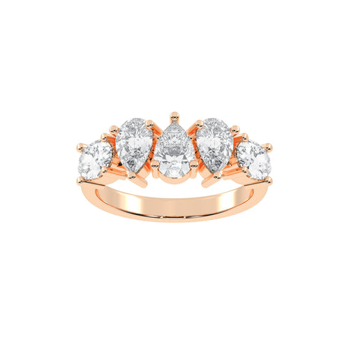 Lustrous PearShaped Diamond Ring