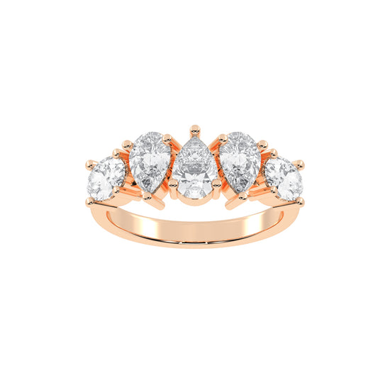 Lustrous PearShaped Diamond Ring