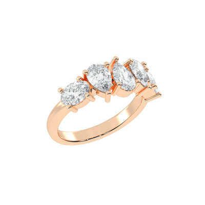 Lustrous PearShaped Diamond Ring