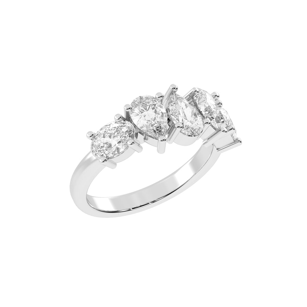Lustrous PearShaped Diamond Ring