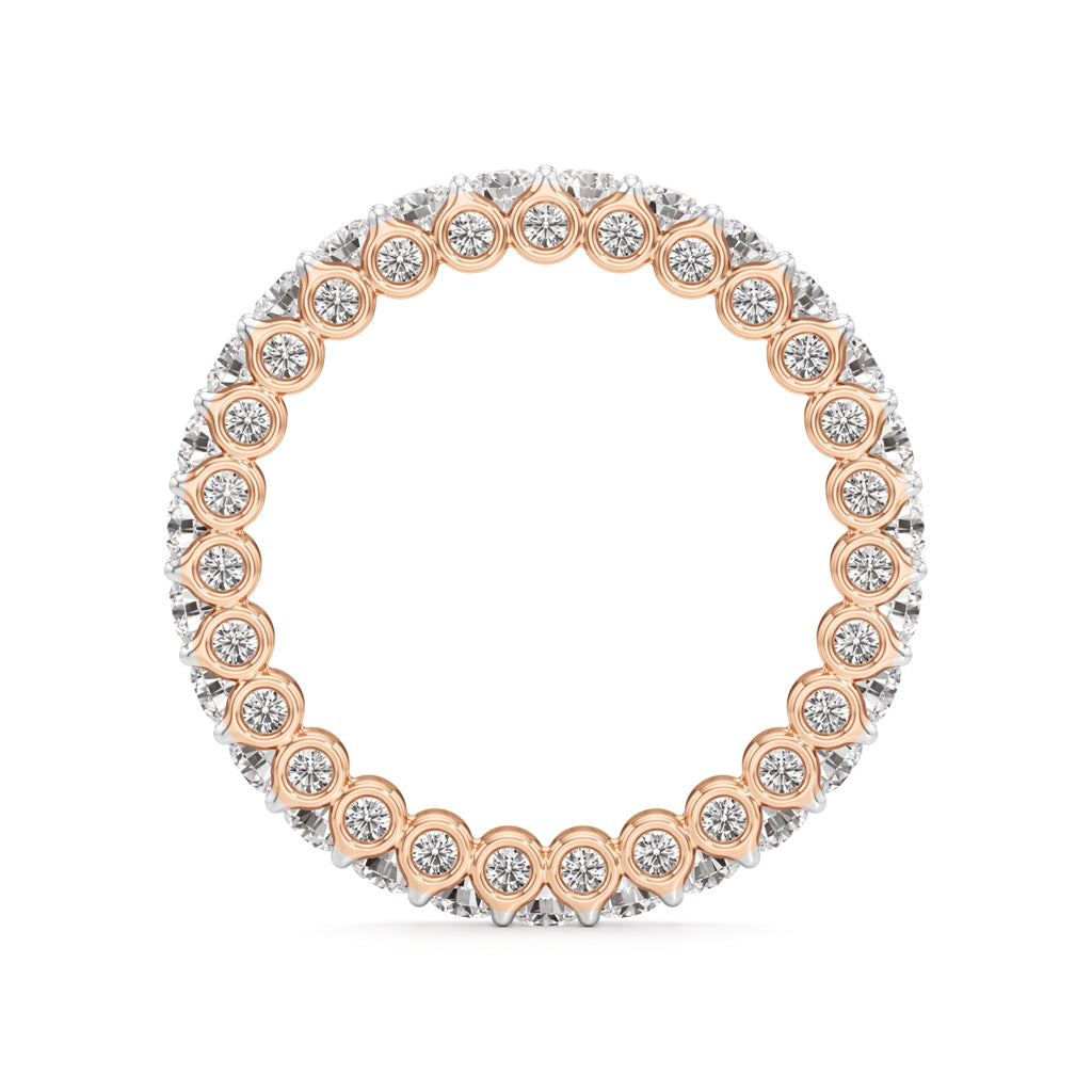 Dazzling DualTone Eternity Diamond Ring