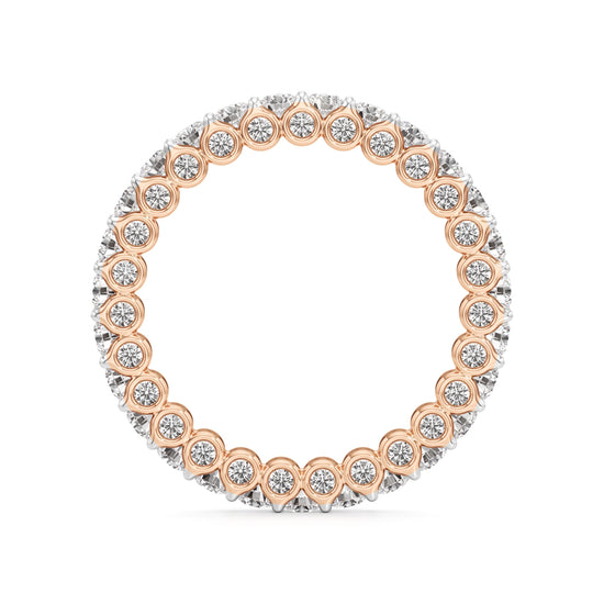 Dazzling DualTone Eternity Diamond Ring