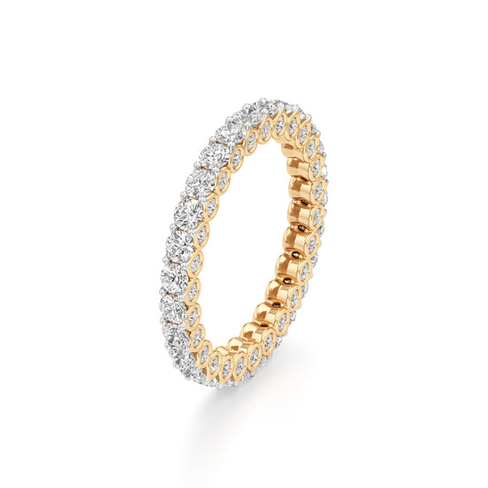 Dazzling DualTone Eternity Diamond Ring