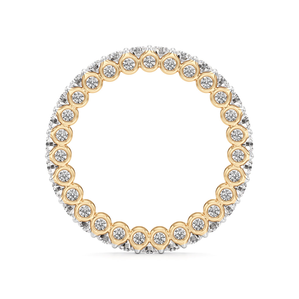 Dazzling DualTone Eternity Diamond Ring