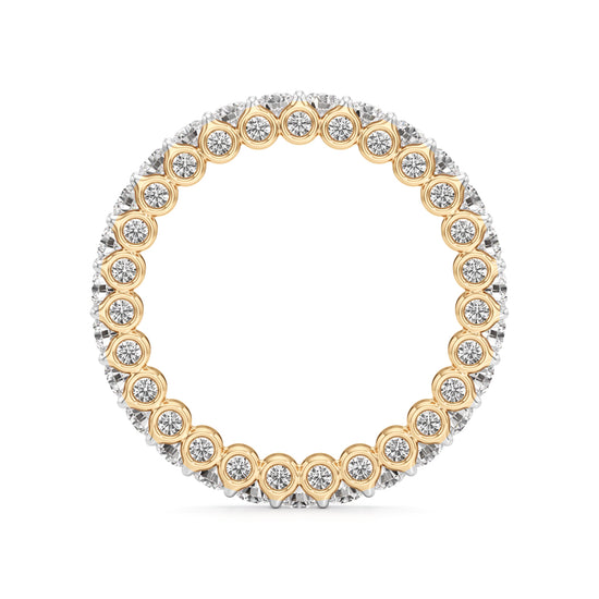 Dazzling DualTone Eternity Diamond Ring