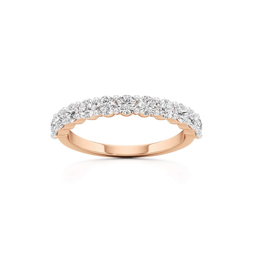 Classic Round Diamond HalfEternity Band