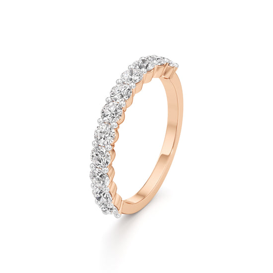 Classic Round Diamond HalfEternity Band