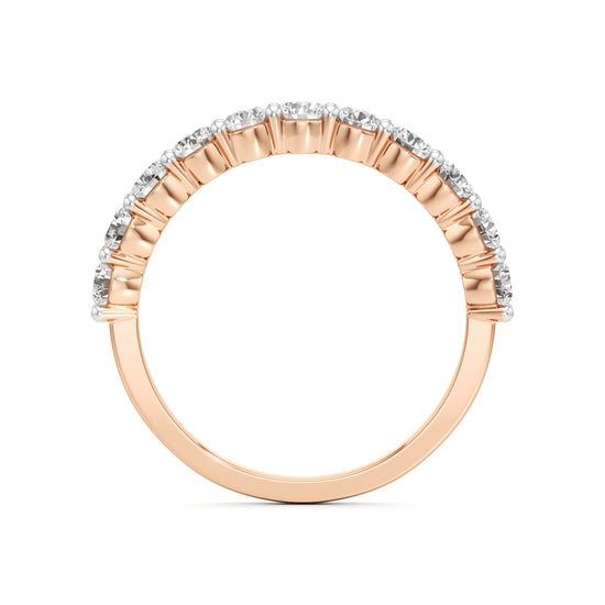 Classic Round Diamond HalfEternity Band