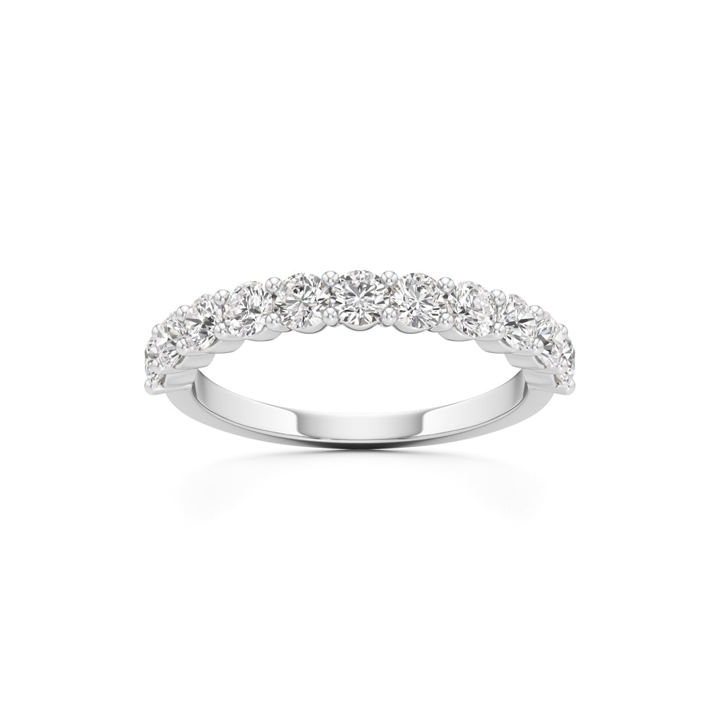 Classic Round Diamond HalfEternity Band