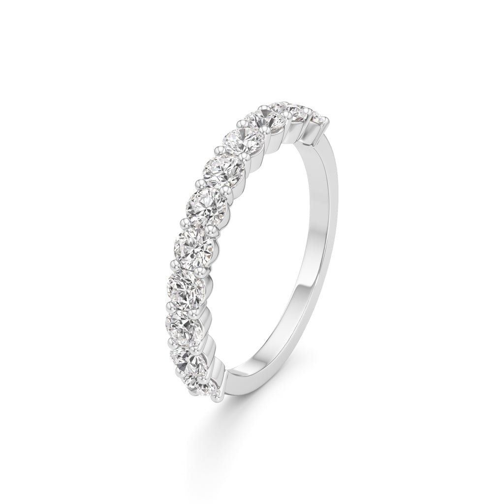 Classic Round Diamond HalfEternity Band