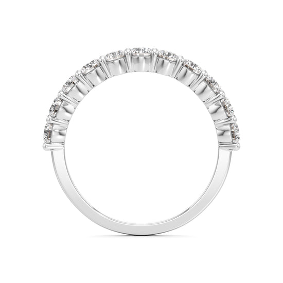 Classic Round Diamond HalfEternity Band
