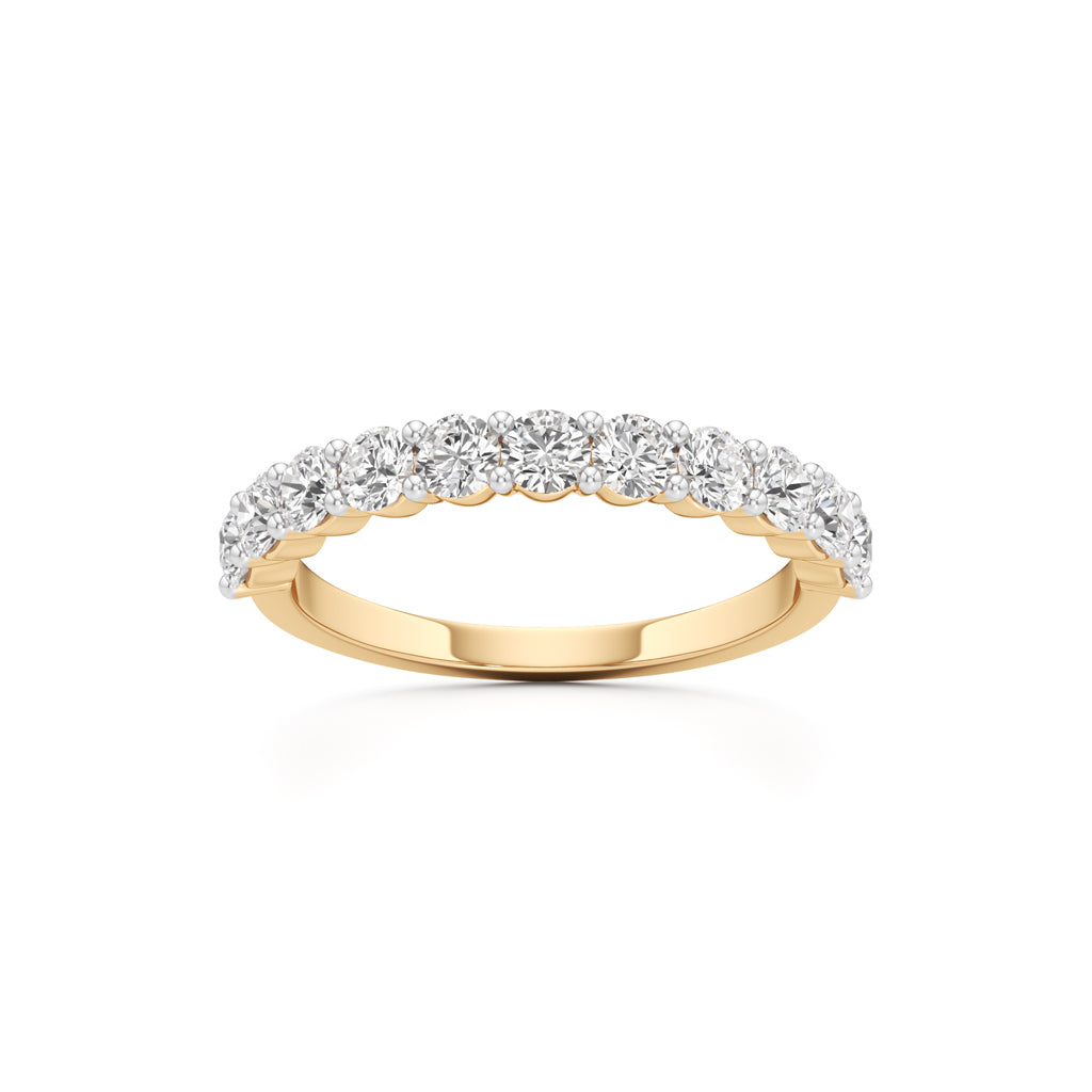 Classic Round Diamond HalfEternity Band