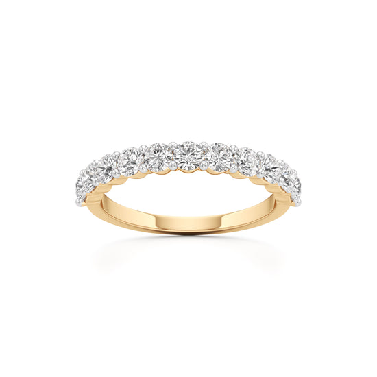 Classic Round Diamond HalfEternity Band