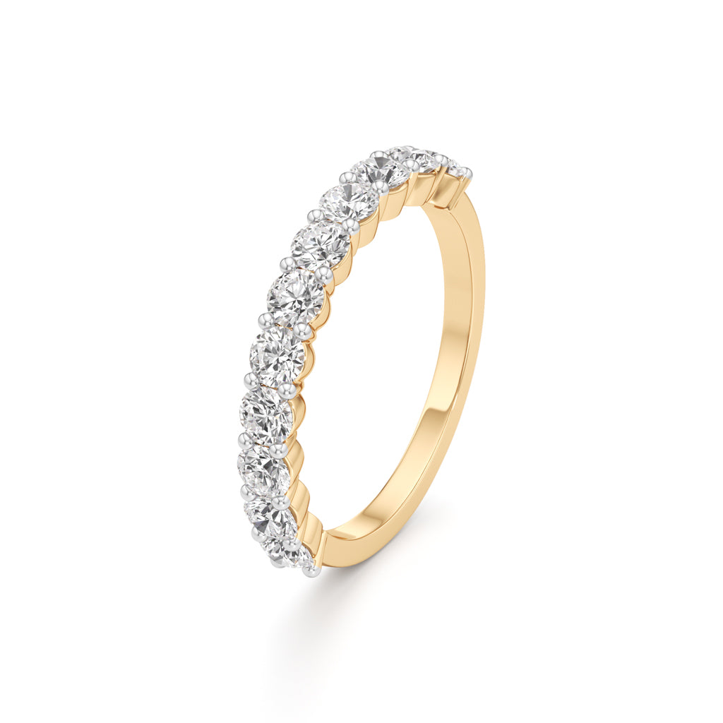 Classic Round Diamond HalfEternity Band