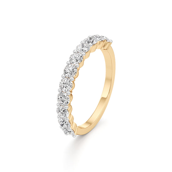 Classic Round Diamond HalfEternity Band