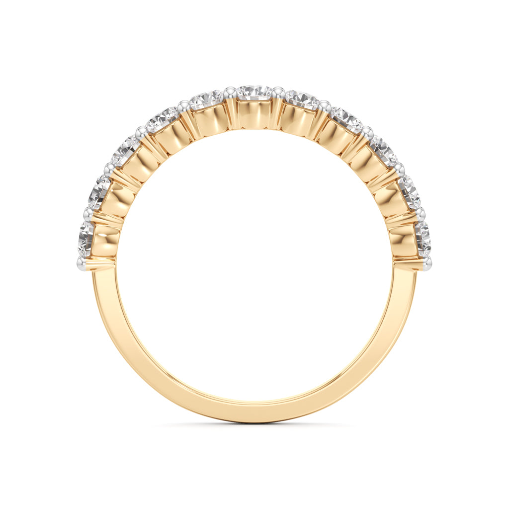Classic Round Diamond HalfEternity Band